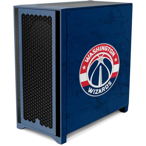 NBA Washington Wizards Blue Distressed Corsair 4000D Tempered Glass Mid-Tower ATX Case Skin