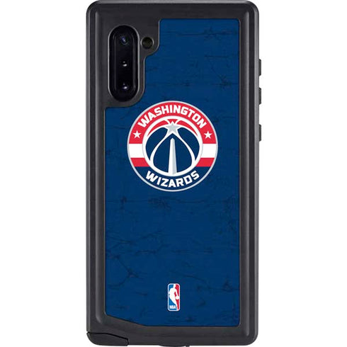 NBA Washington Wizards Blue Distressed Galaxy Note 10 Waterproof Case