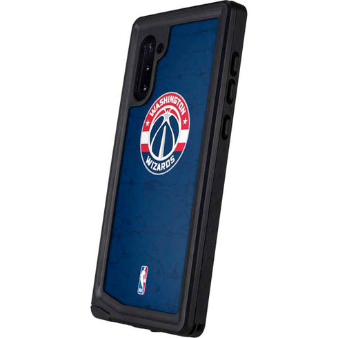 NBA Washington Wizards Blue Distressed Galaxy Note 10 Waterproof Case