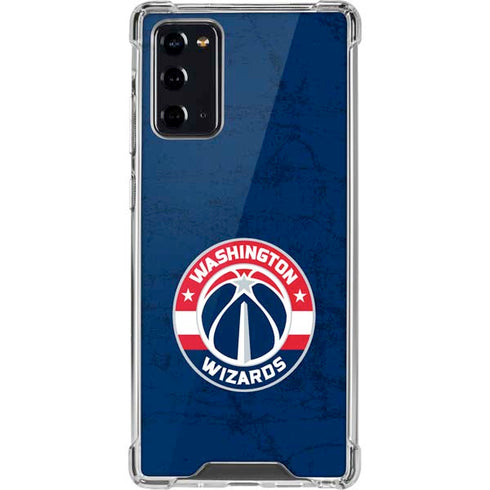NBA Washington Wizards Blue Distressed Galaxy Note20 5G Clear Case