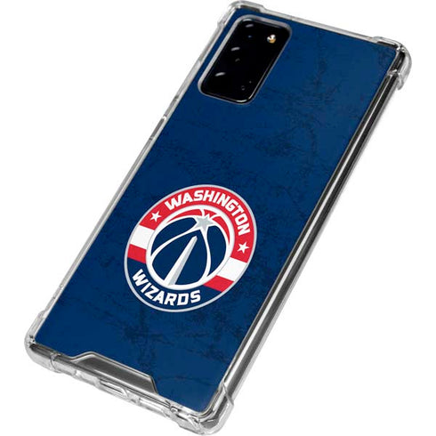 NBA Washington Wizards Blue Distressed Galaxy Note20 5G Clear Case