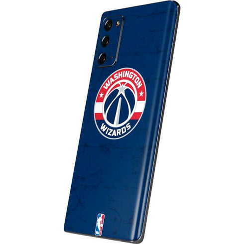 NBA Washington Wizards Blue Distressed Galaxy Note20 5G Skin