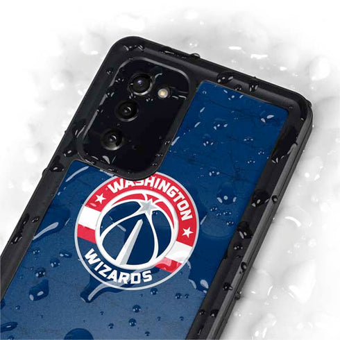 NBA Washington Wizards Blue Distressed Galaxy Note20 5G Waterproof Case