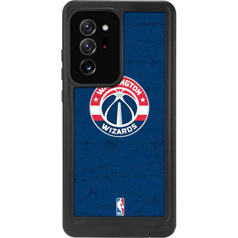 NBA Washington Wizards Blue Distressed Galaxy Note20 Ultra 5G Waterproof Case