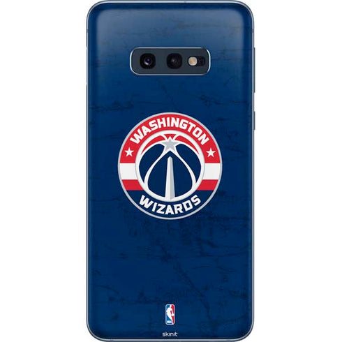 NBA Washington Wizards Blue Distressed Galaxy S10e Skin