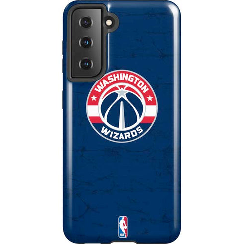 NBA Washington Wizards Blue Distressed Galaxy S21 5G Pro Case