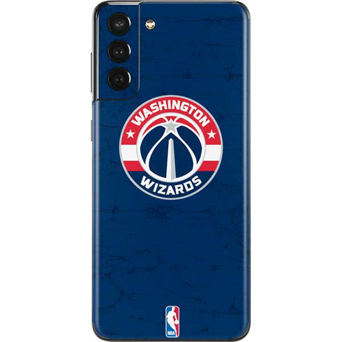 NBA Washington Wizards Blue Distressed Galaxy S21 Plus 5G Skin