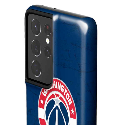 NBA Washington Wizards Blue Distressed Galaxy S21 Ultra 5G Pro Case