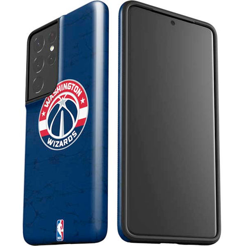 NBA Washington Wizards Blue Distressed Galaxy S21 Ultra 5G Pro Case