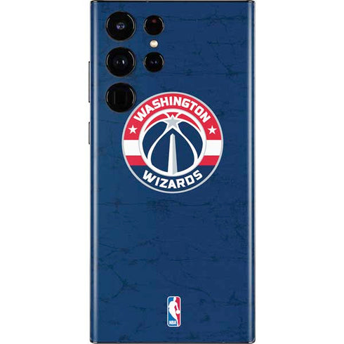NBA Washington Wizards Blue Distressed Galaxy S22 Ultra Skin