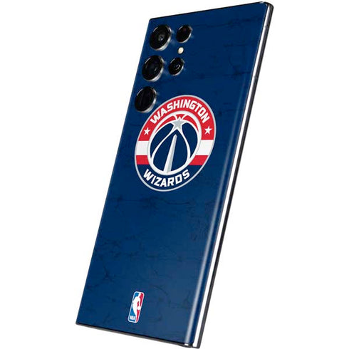 NBA Washington Wizards Blue Distressed Galaxy S22 Ultra Skin