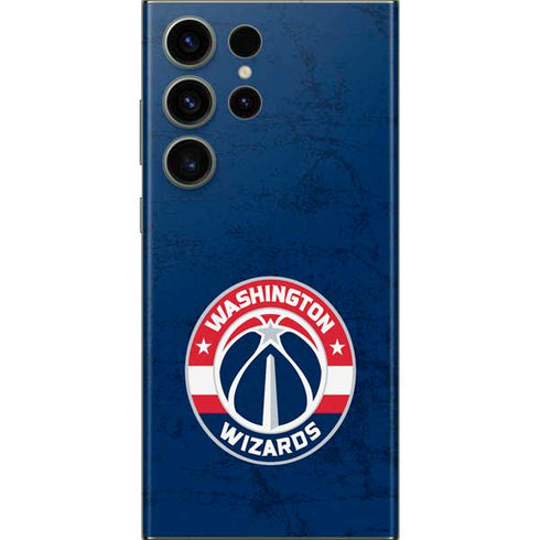 NBA Washington Wizards Blue Distressed Galaxy S23 Ultra Skin