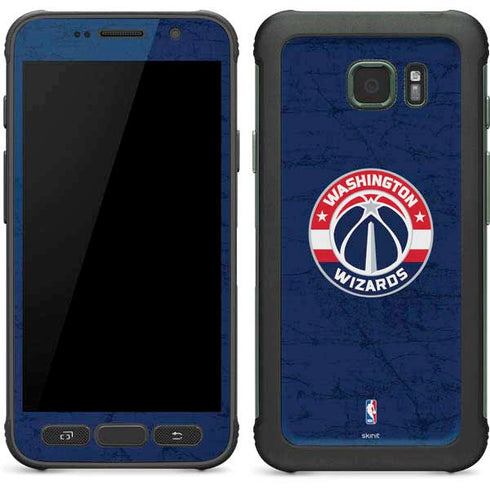 NBA Washington Wizards Blue Distressed Galaxy S7 Active Skin