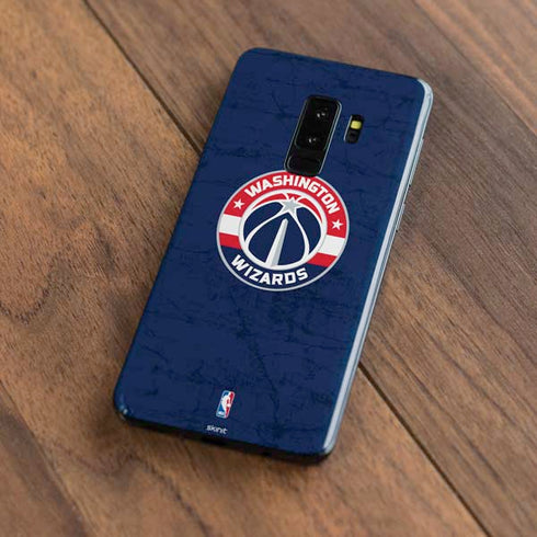 NBA Washington Wizards Blue Distressed Galaxy S9 Plus Skin