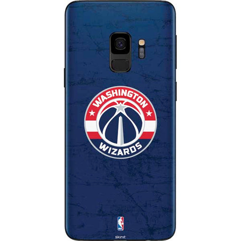NBA Washington Wizards Blue Distressed Galaxy S9 Skin