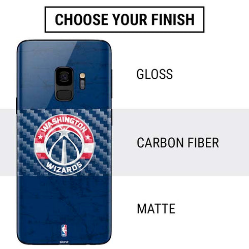 NBA Washington Wizards Blue Distressed Galaxy S9 Skin