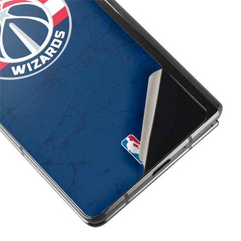 NBA Washington Wizards Blue Distressed Galaxy Z Fold2 5G Skin