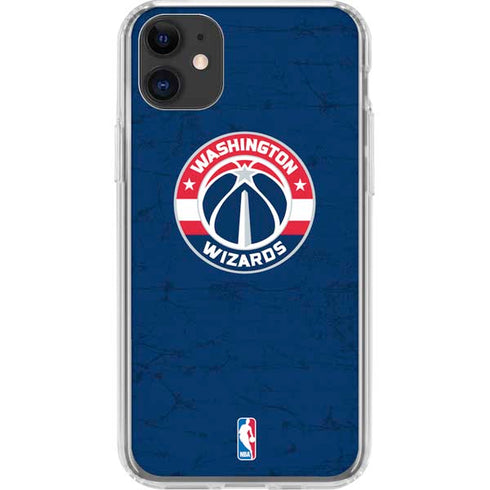 NBA Washington Wizards Blue Distressed iPhone 11 Clear Case