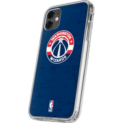 NBA Washington Wizards Blue Distressed iPhone 11 Clear Case