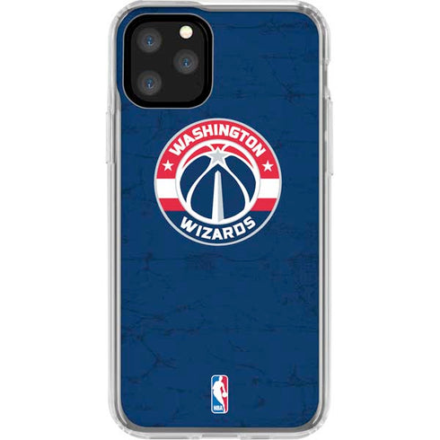 NBA Washington Wizards Blue Distressed iPhone 11 Pro Clear Case