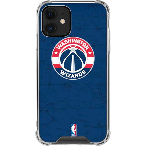 NBA Washington Wizards Blue Distressed iPhone 12 Clear Case