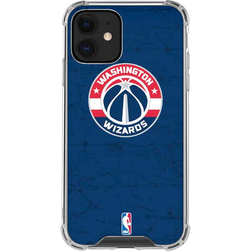 NBA Washington Wizards Blue Distressed iPhone 12 Mini Clear Case