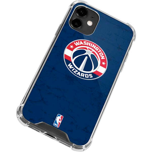 NBA Washington Wizards Blue Distressed iPhone 12 Mini Clear Case