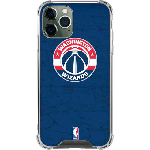 NBA Washington Wizards Blue Distressed iPhone 12 Pro Clear Case