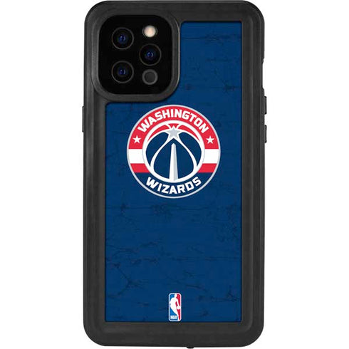 NBA Washington Wizards Blue Distressed iPhone 12 Pro Max Waterproof Case