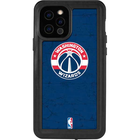 NBA Washington Wizards Blue Distressed iPhone 12 Pro Waterproof Case