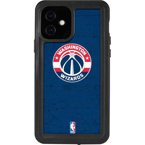 NBA Washington Wizards Blue Distressed iPhone 12 Waterproof Case
