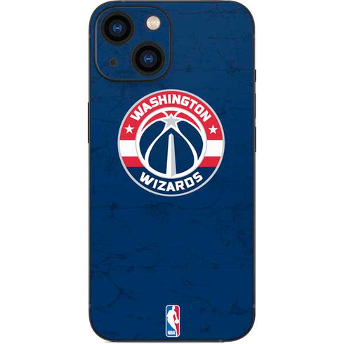 NBA Washington Wizards Blue Distressed iPhone 13 Mini Skin