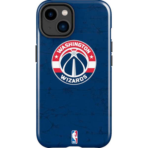 NBA Washington Wizards Blue Distressed iPhone 14 Plus Impact Case