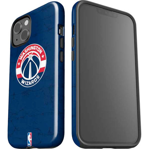 NBA Washington Wizards Blue Distressed iPhone 14 Plus Impact Case