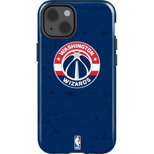 NBA Washington Wizards Blue Distressed iPhone 15 Impact Case