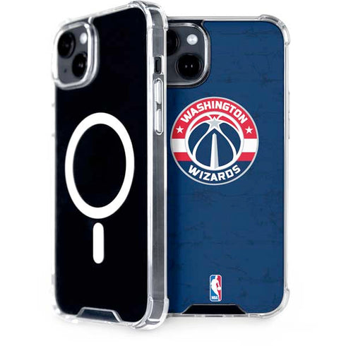 NBA Washington Wizards Blue Distressed iPhone 14 Plus MagSafe Case