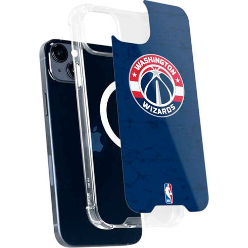 NBA Washington Wizards Blue Distressed iPhone 14 Plus MagSafe Case