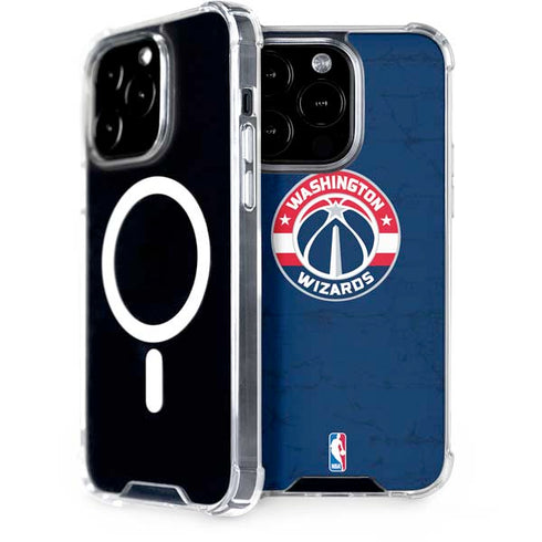 NBA Washington Wizards Blue Distressed iPhone 15 Pro MagSafe Case