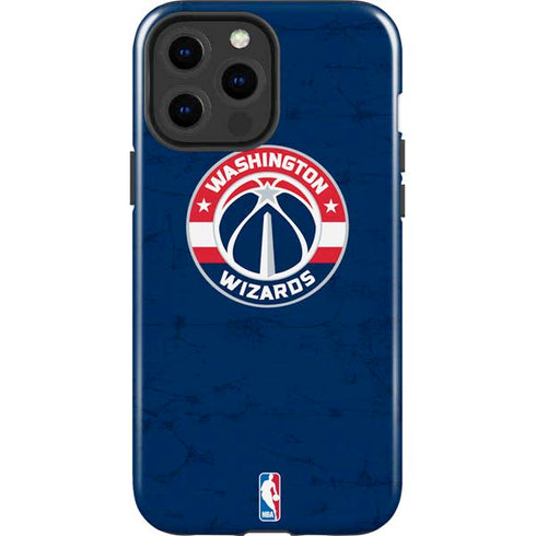 NBA Washington Wizards Blue Distressed iPhone 15 Pro Max Impact Case
