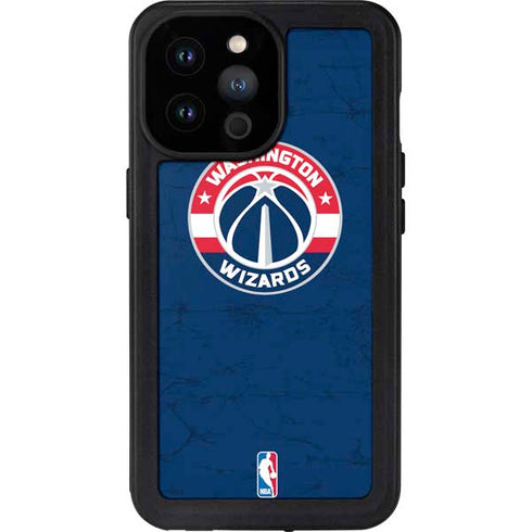 NBA Washington Wizards Blue Distressed iPhone 14 Pro Max Waterproof Case