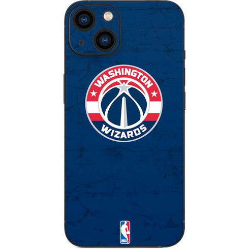 NBA Washington Wizards Blue Distressed iPhone 14 Skin