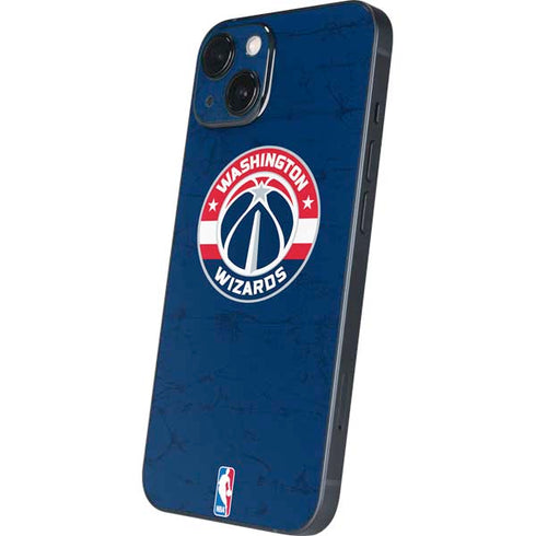 NBA Washington Wizards Blue Distressed iPhone 15 Skin