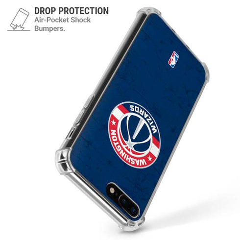 NBA Washington Wizards Blue Distressed iPhone 7/8 Plus Clear Case
