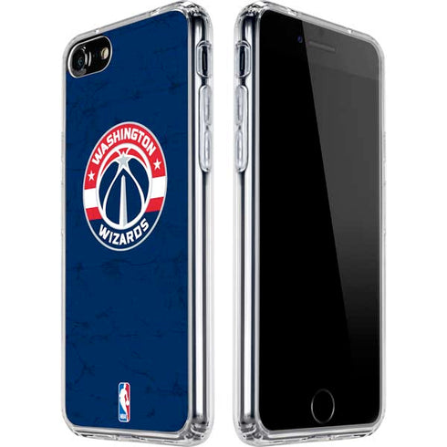 NBA Washington Wizards Blue Distressed iPhone SE (2nd & 3rd Gen) Clear Case