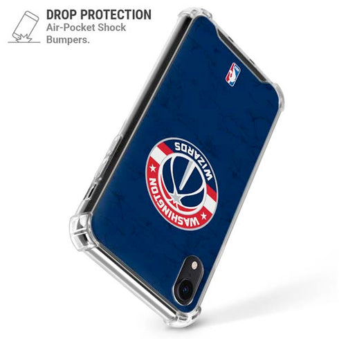 NBA Washington Wizards Blue Distressed iPhone XR Clear Case