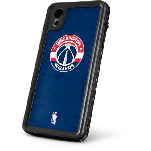 NBA Washington Wizards Blue Distressed iPhone XR Waterproof Case
