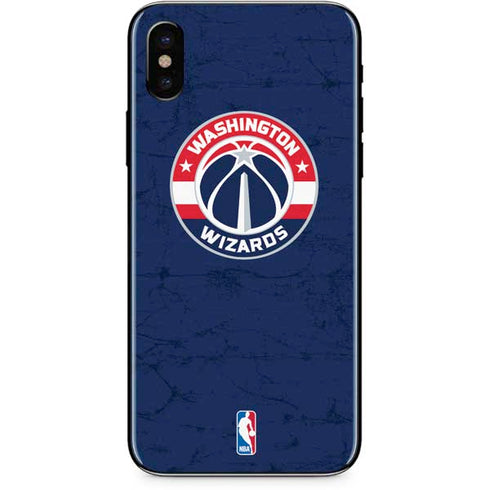 NBA Washington Wizards Blue Distressed iPhone XS Skin