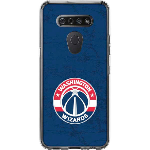 NBA Washington Wizards Blue Distressed LG K51/Q51 Clear Case
