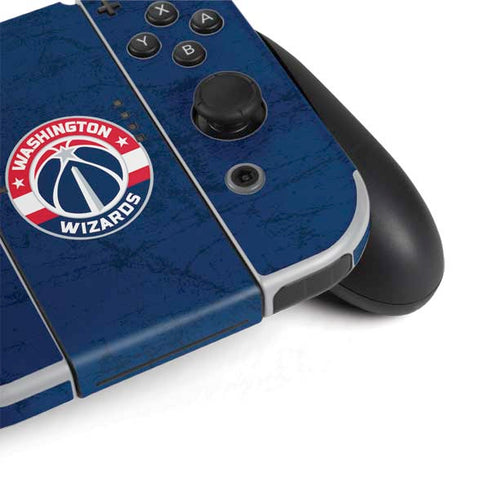 NBA Washington Wizards Blue Distressed Nintendo Switch OLED (2021) Skin