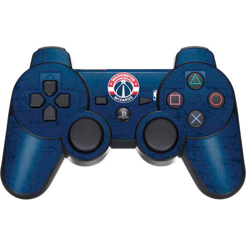 NBA Washington Wizards Blue Distressed PS3 Dual Shock wireless controller Skin